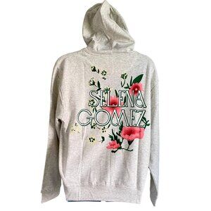 Selena Gomez Gray Floral Full Zip Hoodie Women's Plus Size 1X 2X 3X NEW NWT
